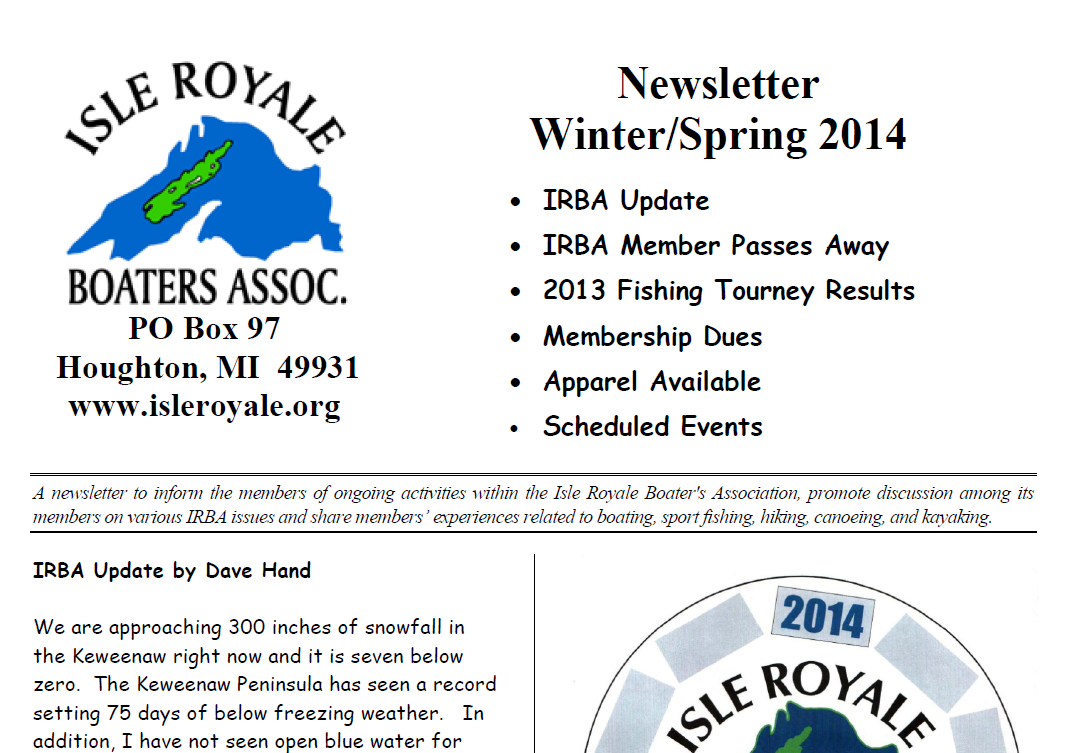 Winter 2014 Newsletter